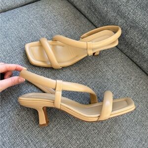 Vince Tan Strappy Heels Slingback